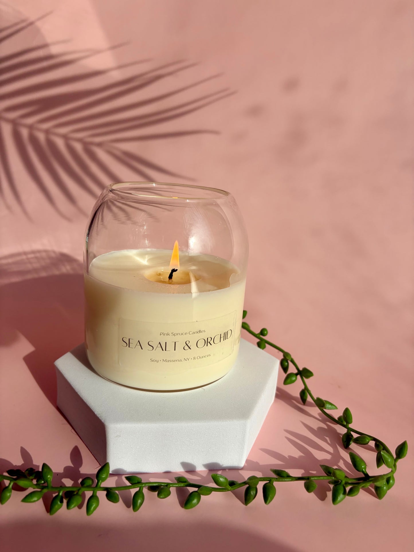 Sea Salt & Orchid Soy Candle – Clean Burning Cotton Wick, Phthalate-Free Fragrance