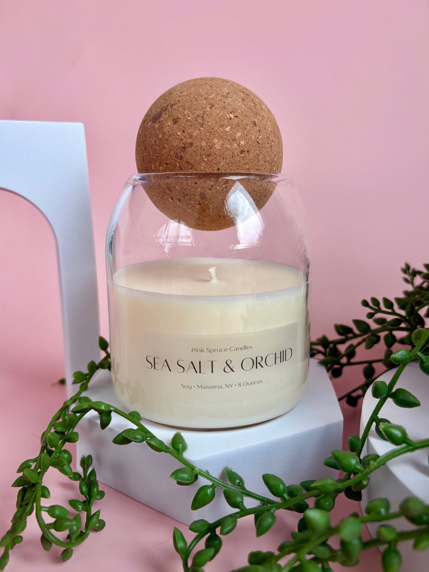 Sea Salt & Orchid Soy Candle – Clean Burning Cotton Wick, Phthalate-Free Fragrance