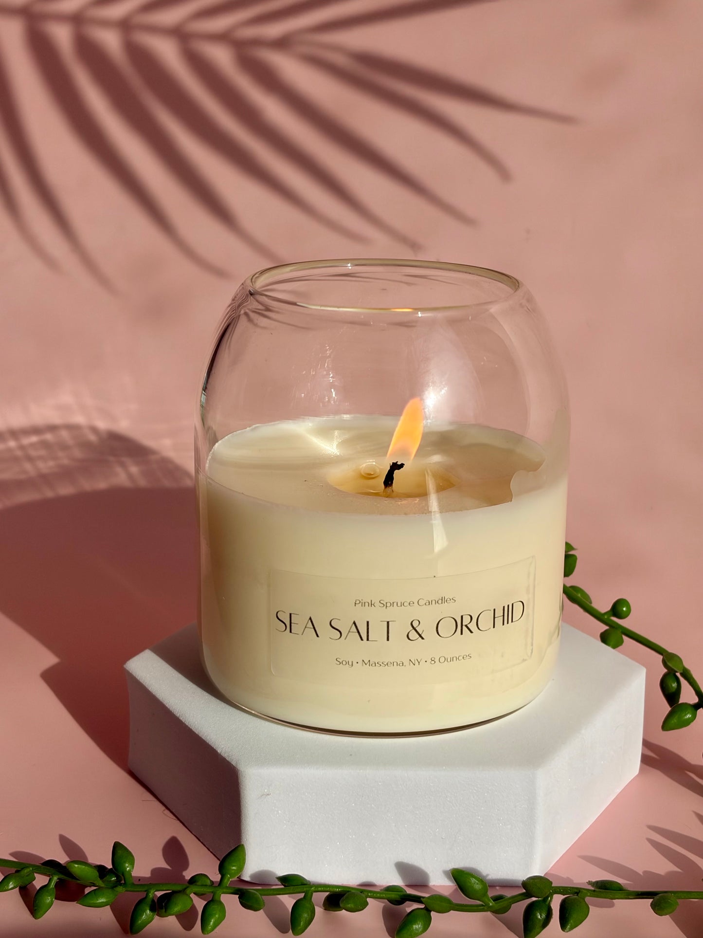 Sea Salt & Orchid Soy Candle – Clean Burning Cotton Wick, Phthalate-Free Fragrance