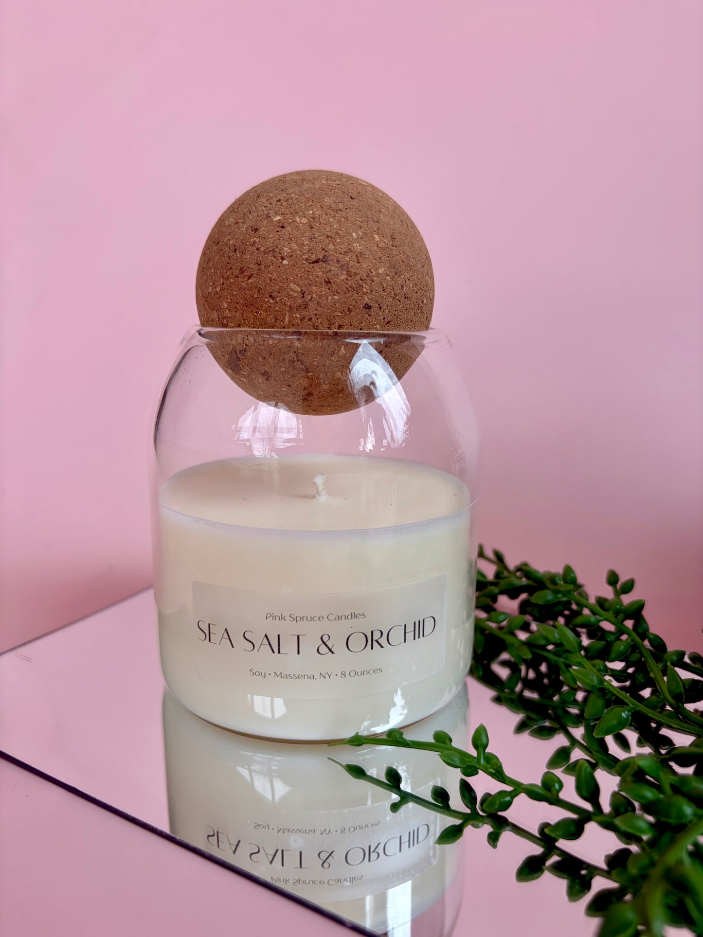 Sea Salt & Orchid Soy Candle – Clean Burning Cotton Wick, Phthalate-Free Fragrance