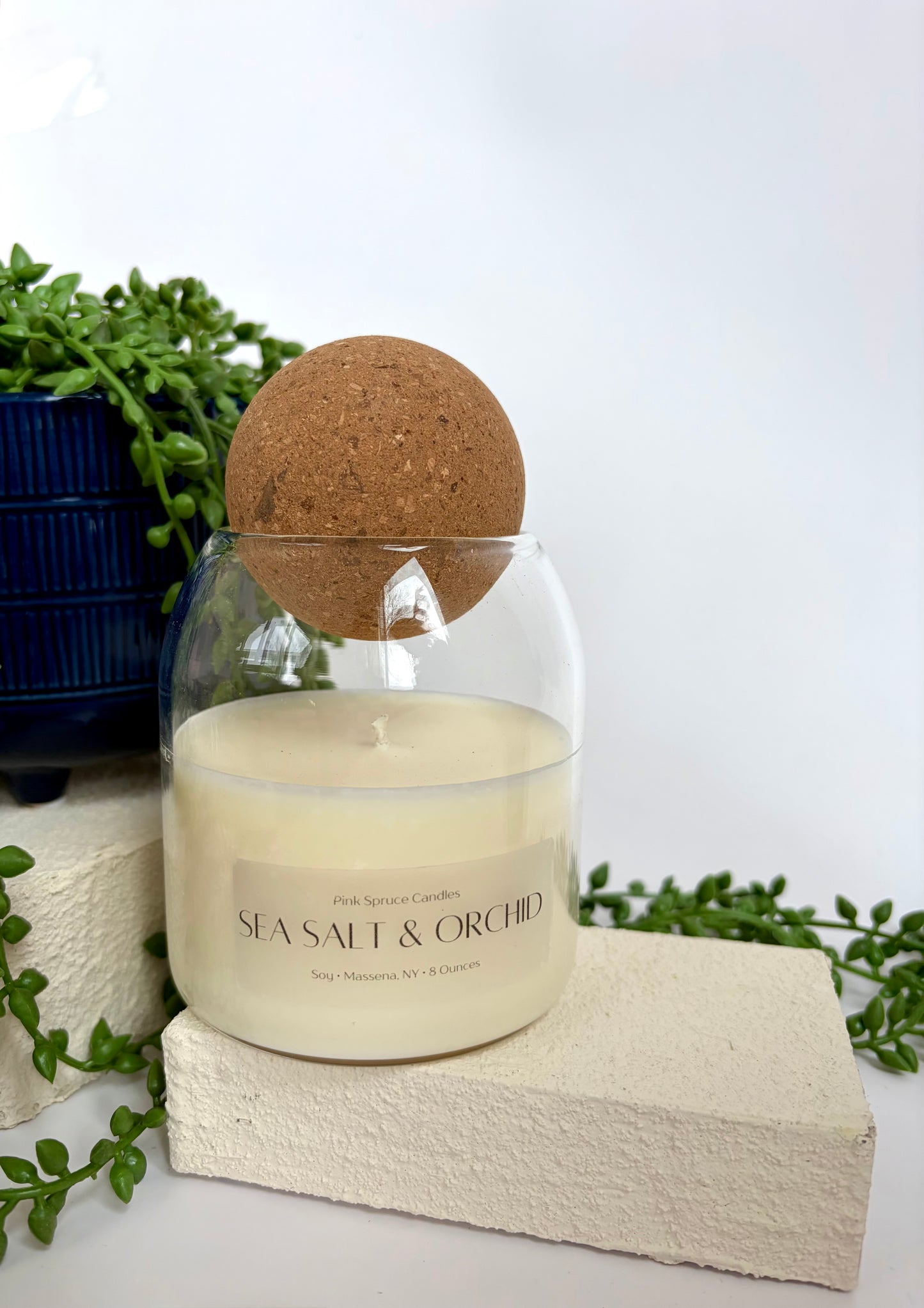 Sea Salt & Orchid Soy Candle – Clean Burning Cotton Wick, Phthalate-Free Fragrance