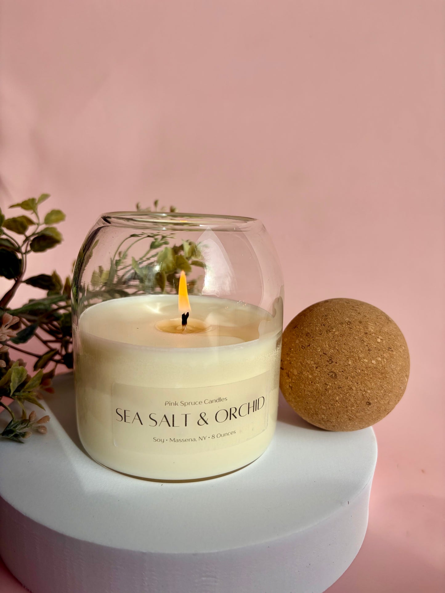 Sea Salt & Orchid Soy Candle – Clean Burning Cotton Wick, Phthalate-Free Fragrance