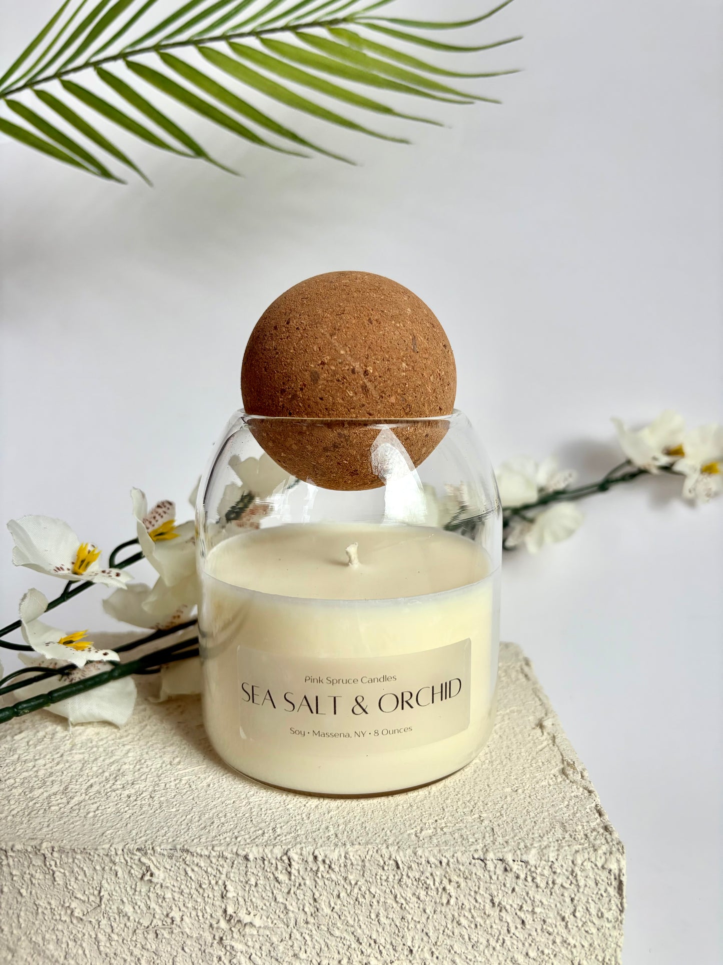 Sea Salt & Orchid Soy Candle – Clean Burning Cotton Wick, Phthalate-Free Fragrance