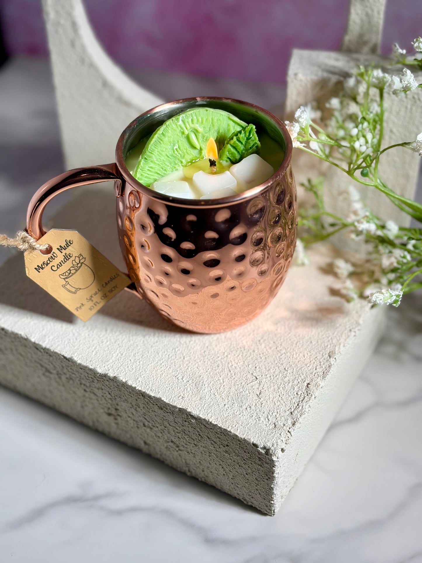 Moscow Mule Candle | Lime Citrus Cocktail Candle | Hand-Poured Soy Candle