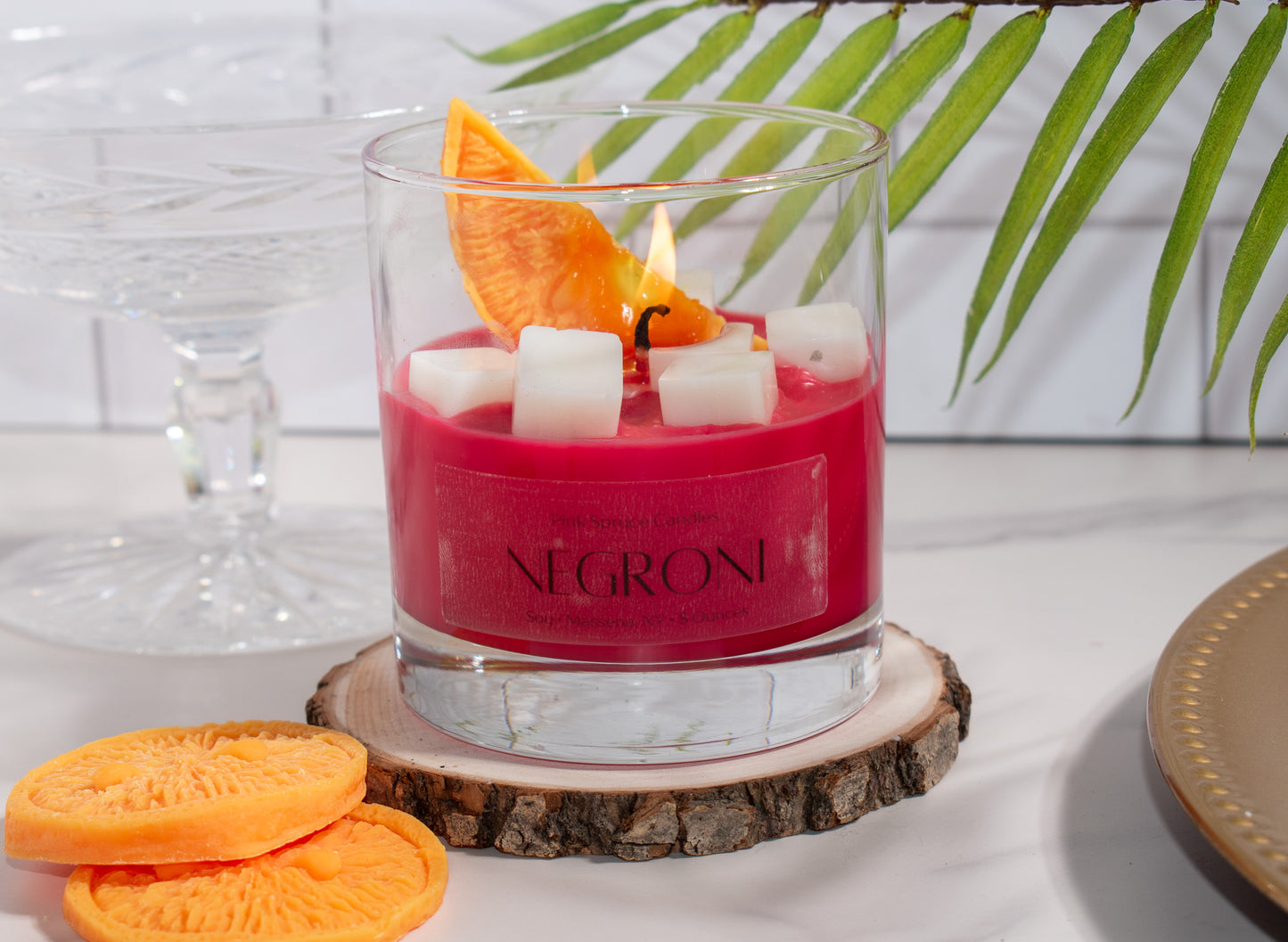 Negroni Cocktail Candle - Realistic Drink Candle