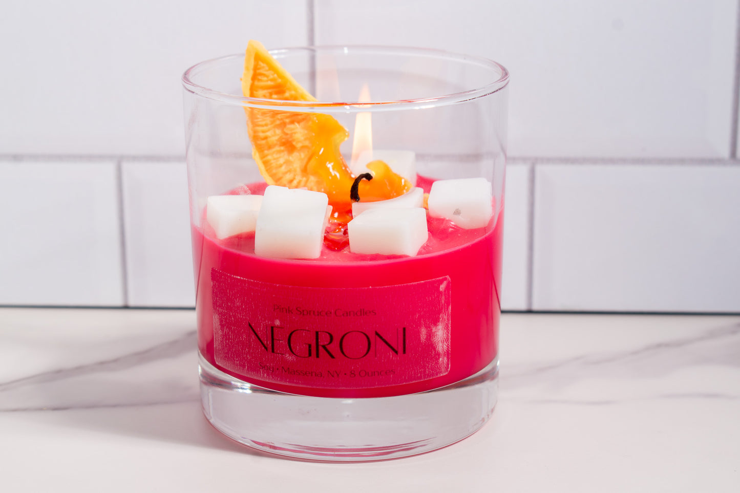 Negroni Cocktail Candle - Realistic Drink Candle