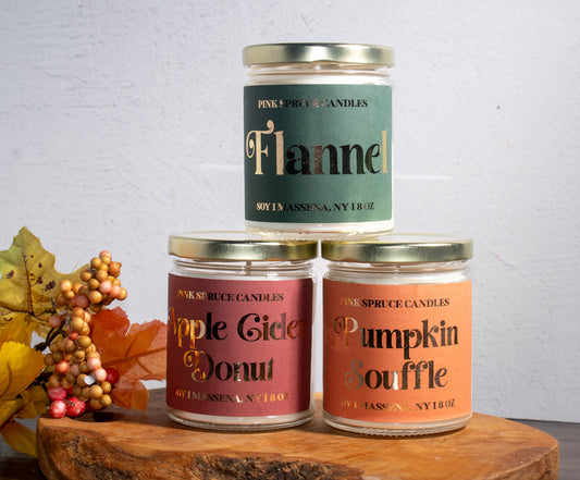 8 oz Hand-Poured Soy Candle - Seasonal & Cozy Scents
