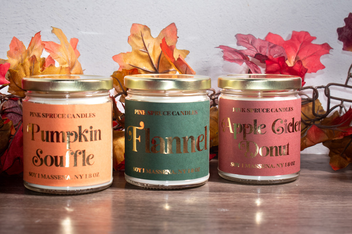 8 oz Hand-Poured Soy Candle - Seasonal & Cozy Scents