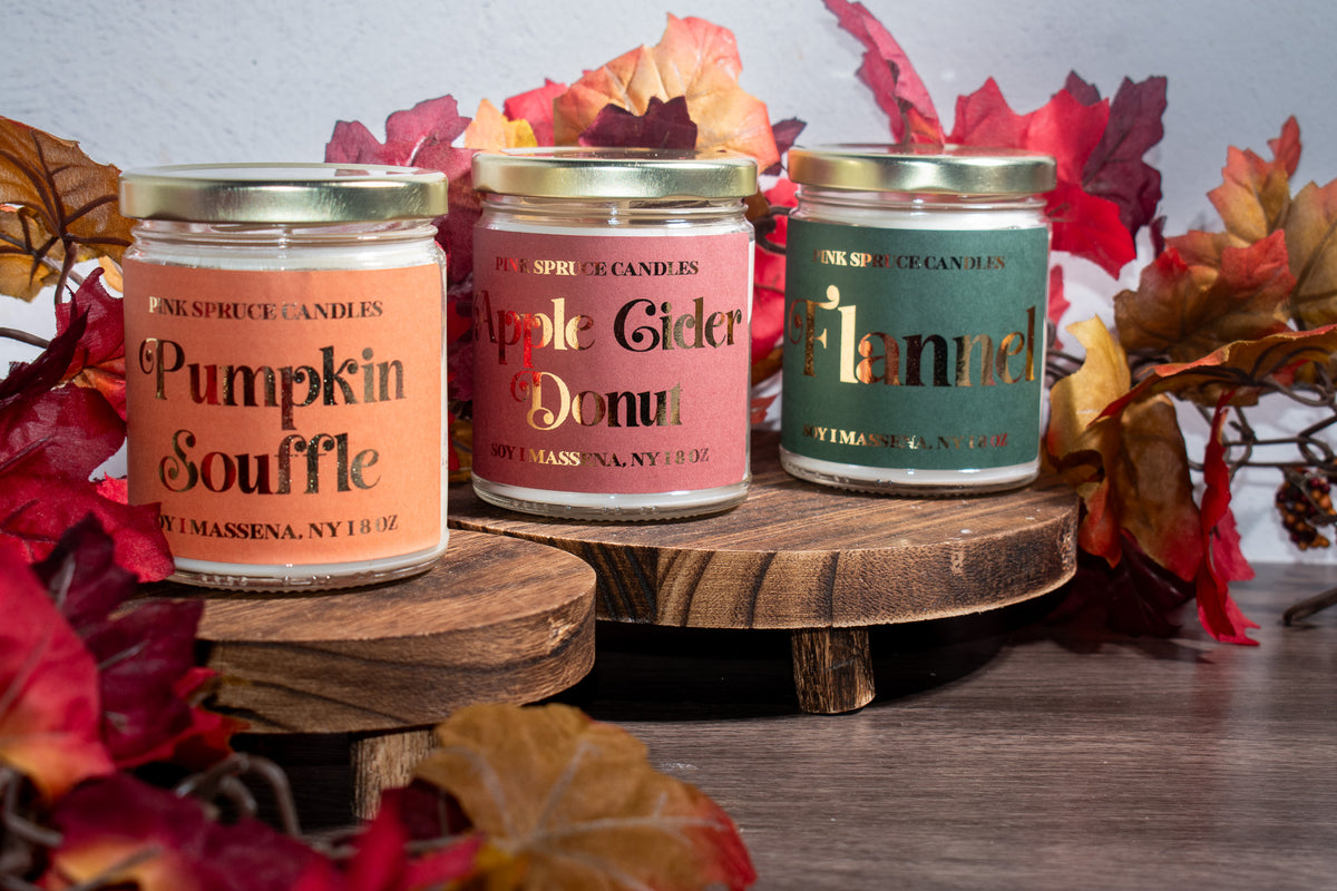 8 oz Hand-Poured Soy Candle - Seasonal & Cozy Scents