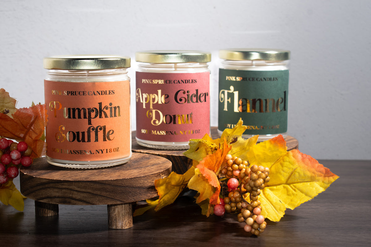 8 oz Hand-Poured Soy Candle - Seasonal & Cozy Scents