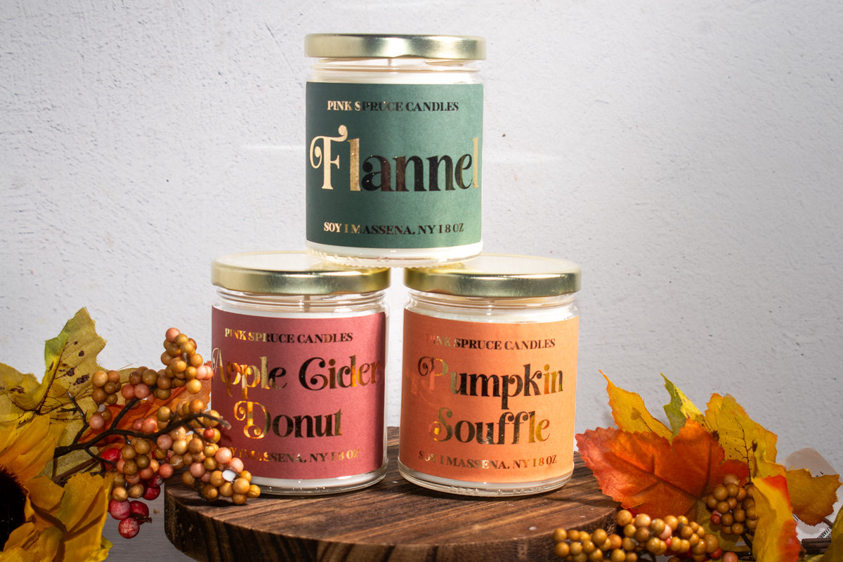 8 oz Hand-Poured Soy Candle - Seasonal & Cozy Scents
