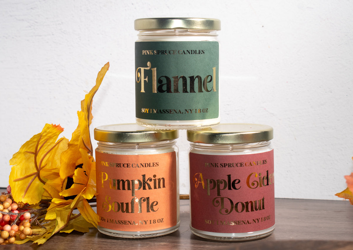 8 oz Hand-Poured Soy Candle - Seasonal & Cozy Scents