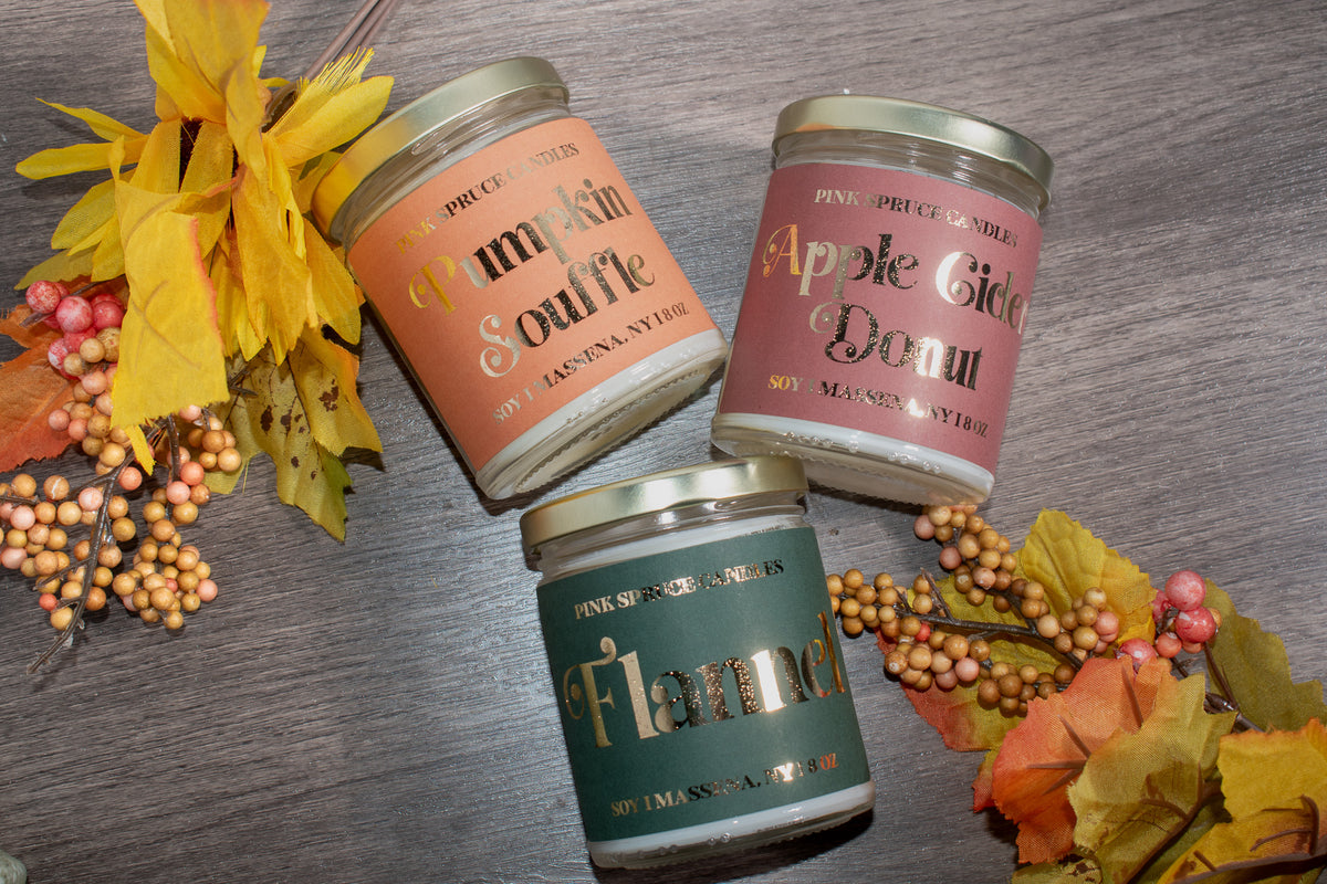 8 oz Hand-Poured Soy Candle - Seasonal & Cozy Scents