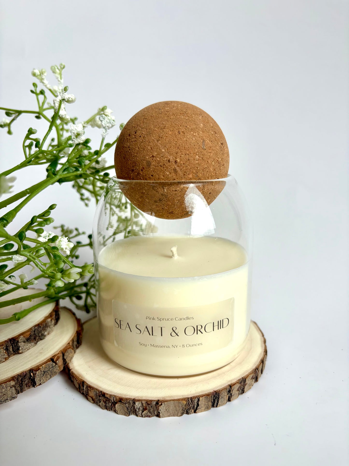 Sea Salt & Orchid Soy Candle – Clean Burning Cotton Wick, Phthalate-Free Fragrance