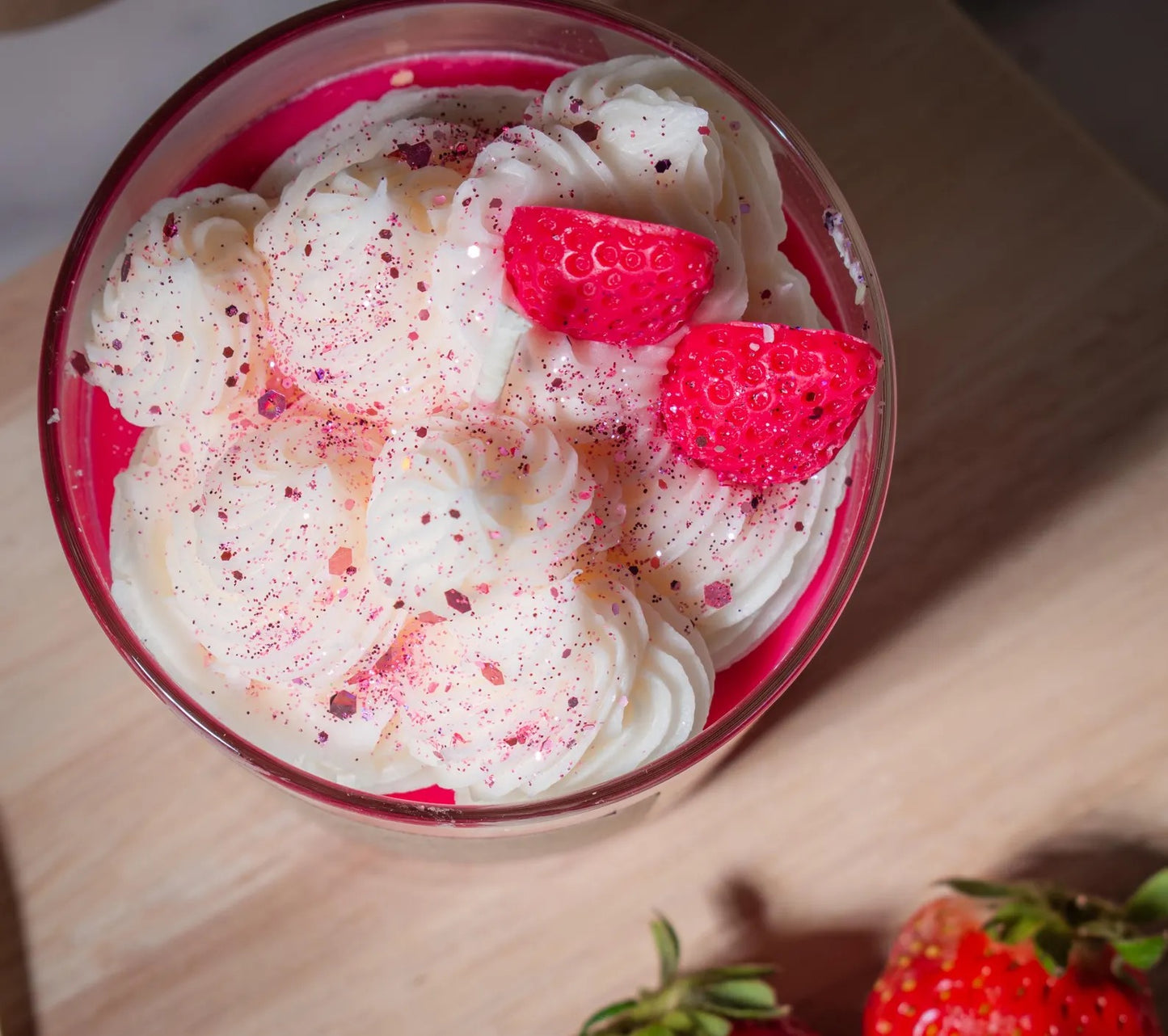 Strawberry Shortcake Dessert Candle