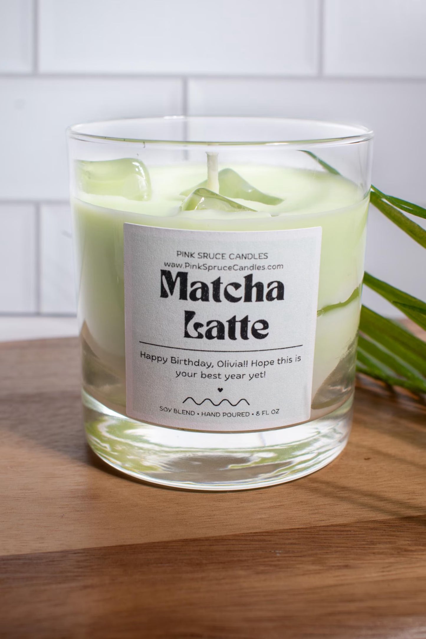 Matcha Latte Candle - Personalizable
