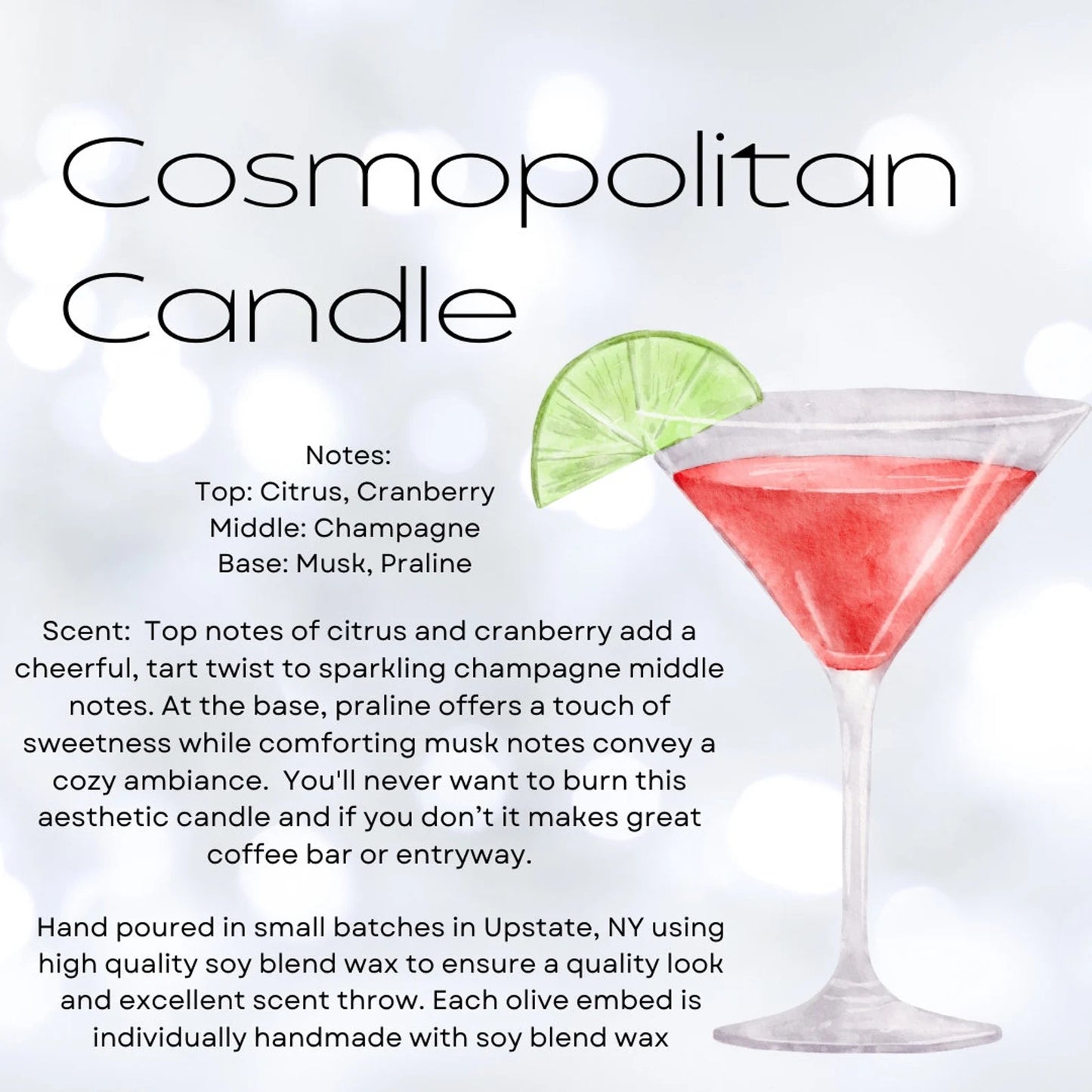 Cosmopolitan Martini Candle